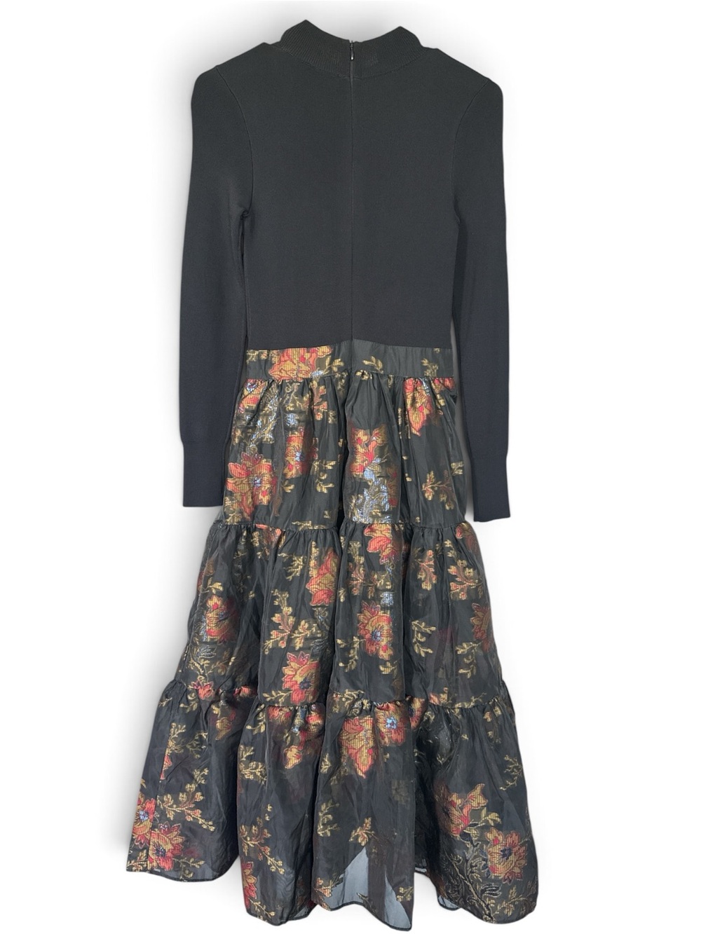 NWOT Ted Baker Audria Knit Bodice Tiered Midi Dress Size 0 - Picture 6 of 9